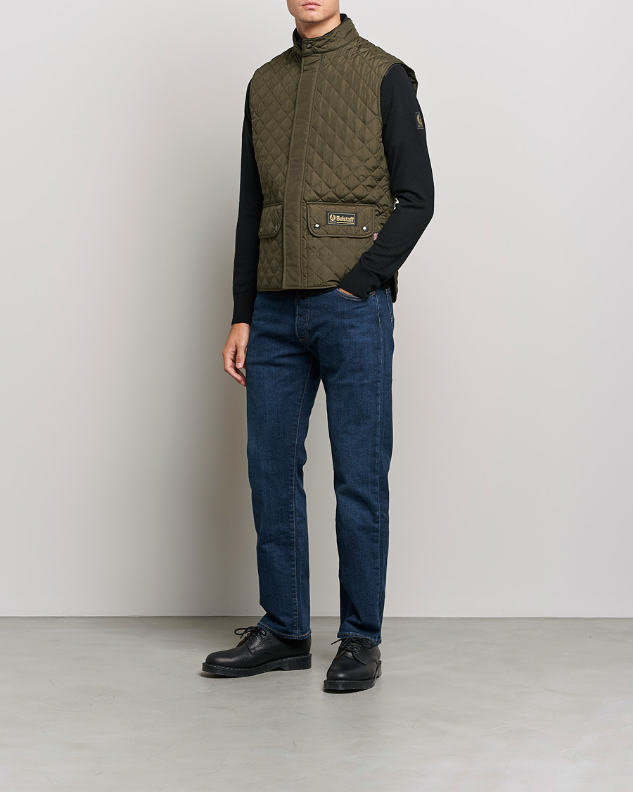 Herren | Westen | Belstaff | Waistcoat Quilted Faded Olive