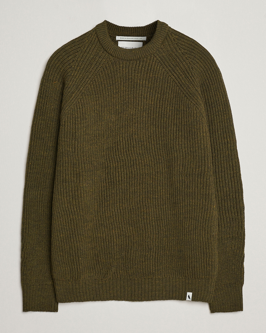 Herren | Pullover | Peregrine | Ford Knitted Wool Jumper Olive