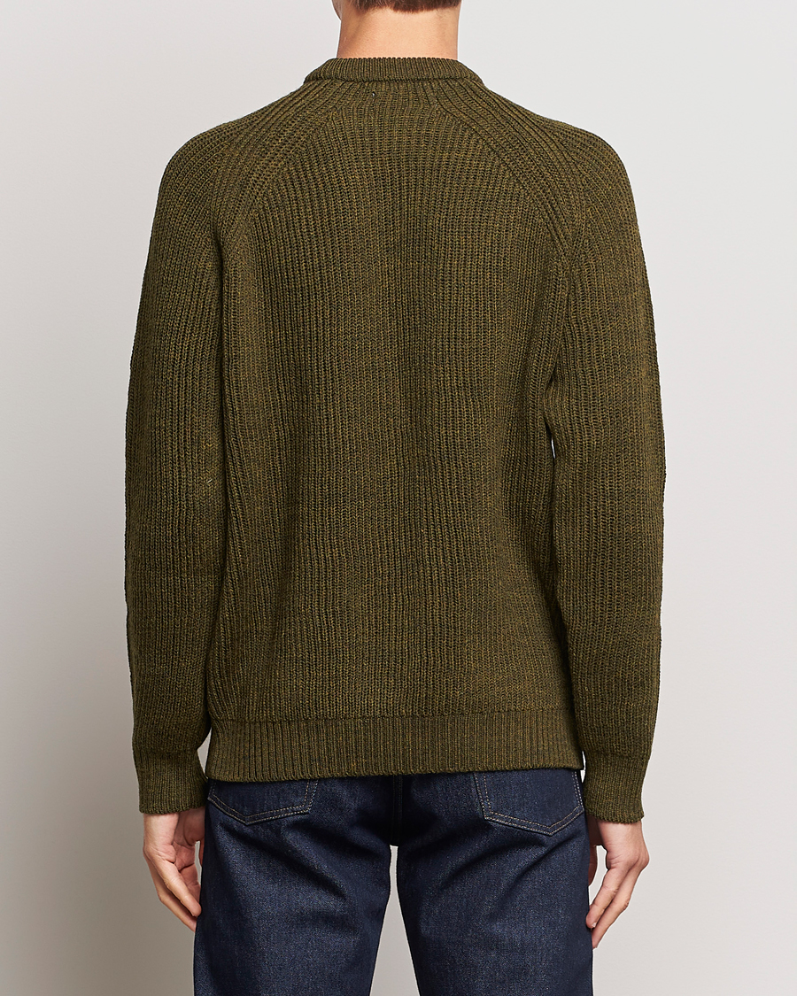 Herren | Pullover | Peregrine | Ford Knitted Wool Jumper Olive