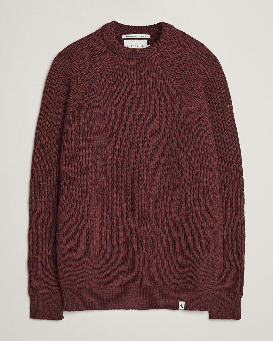Herren | Pullover | Peregrine | Ford Knitted Wool Jumper Shiraz