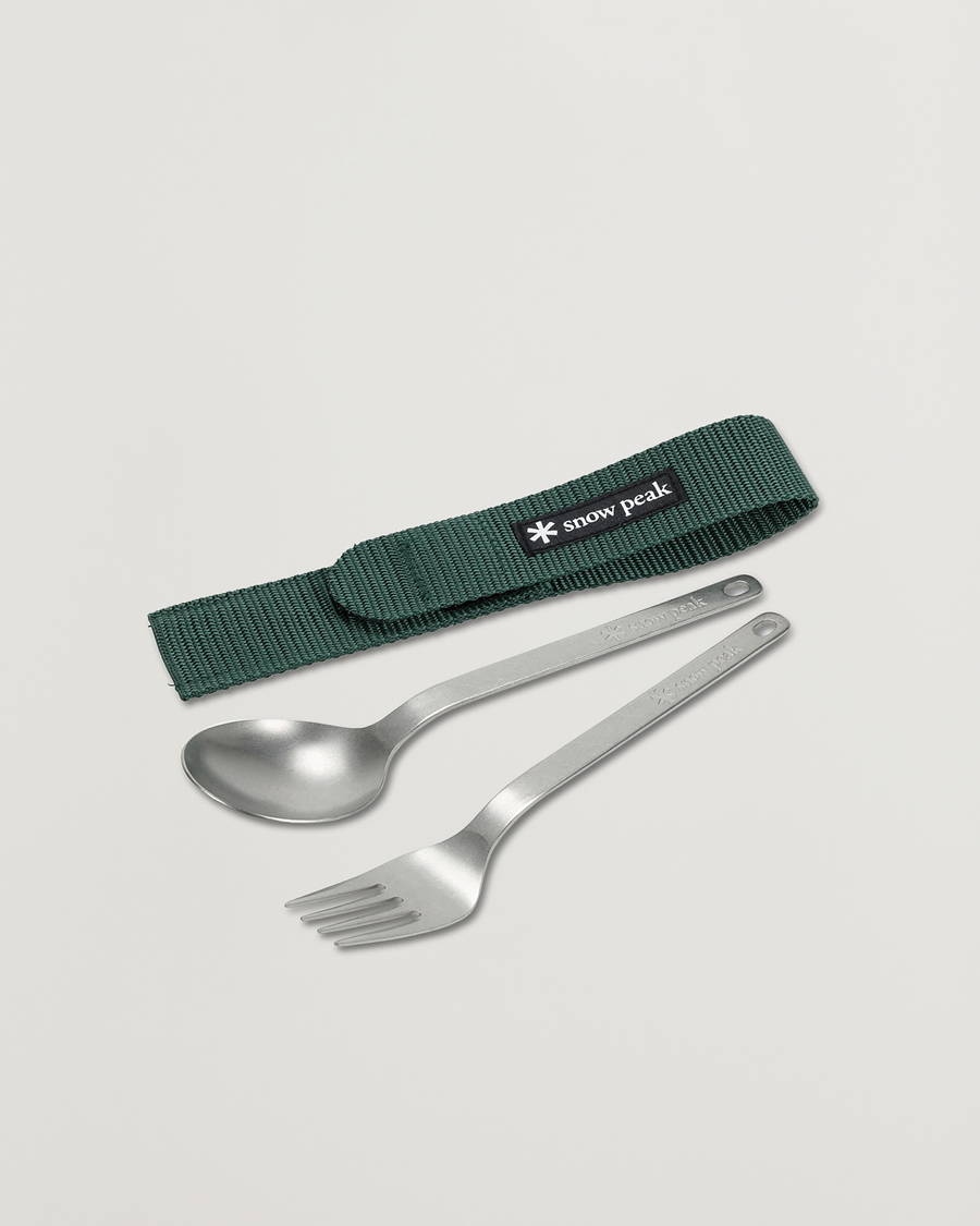 Herren | Snow Peak Fork & Spoon Set Titanium | Snow Peak | Fork & Spoon Set Titanium