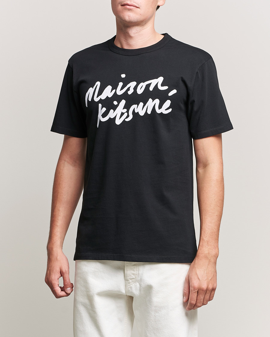 Herren | T-Shirts | Maison Kitsuné | Handwriting Tee Black