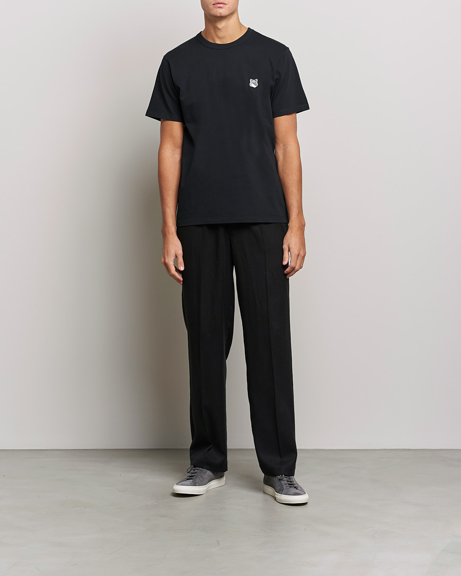 Herren | T-Shirts | Maison Kitsuné | Grey Fox Head Tee Black