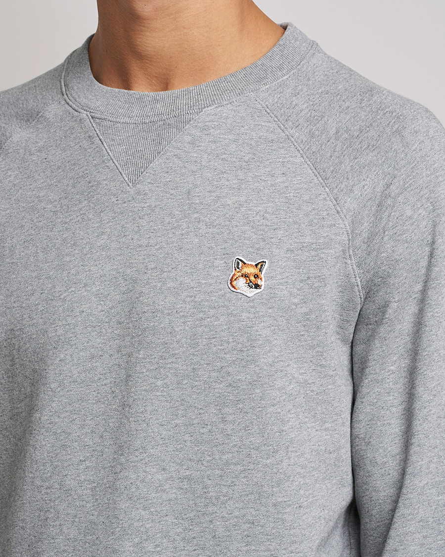 Herren | Pullover | Maison Kitsuné | Fox Head Sweatshirt Grey Melange