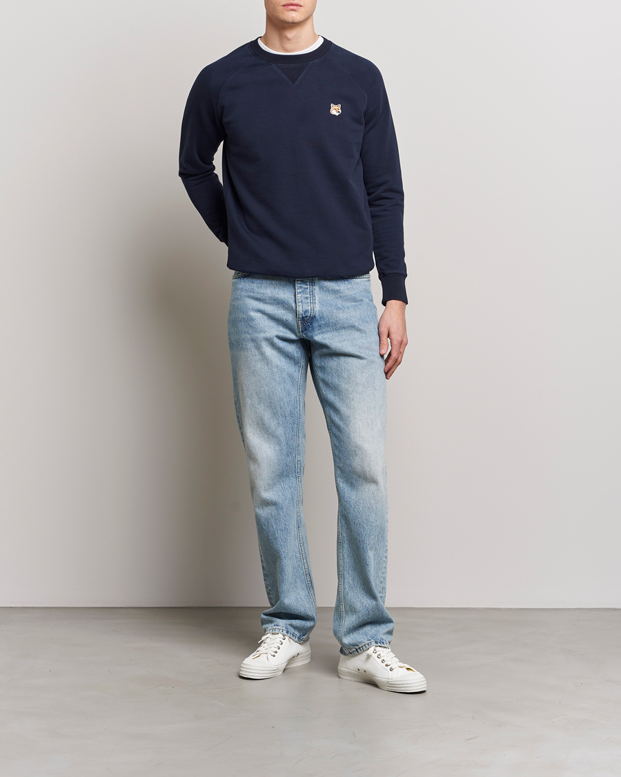 Herren | Pullover | Maison Kitsuné | Fox Head Sweatshirt Navy