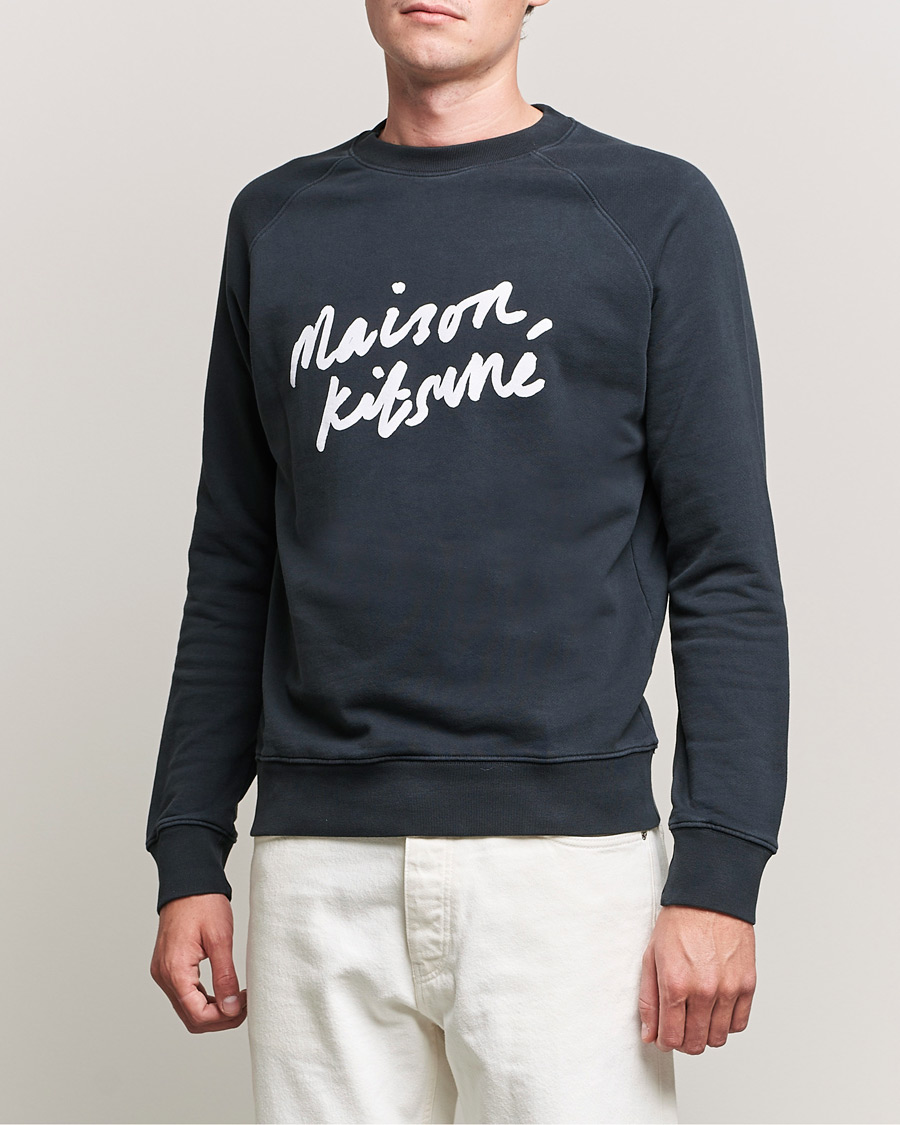 Herren | Pullover | Maison Kitsuné | Handwriting Sweatshirt Anthracite