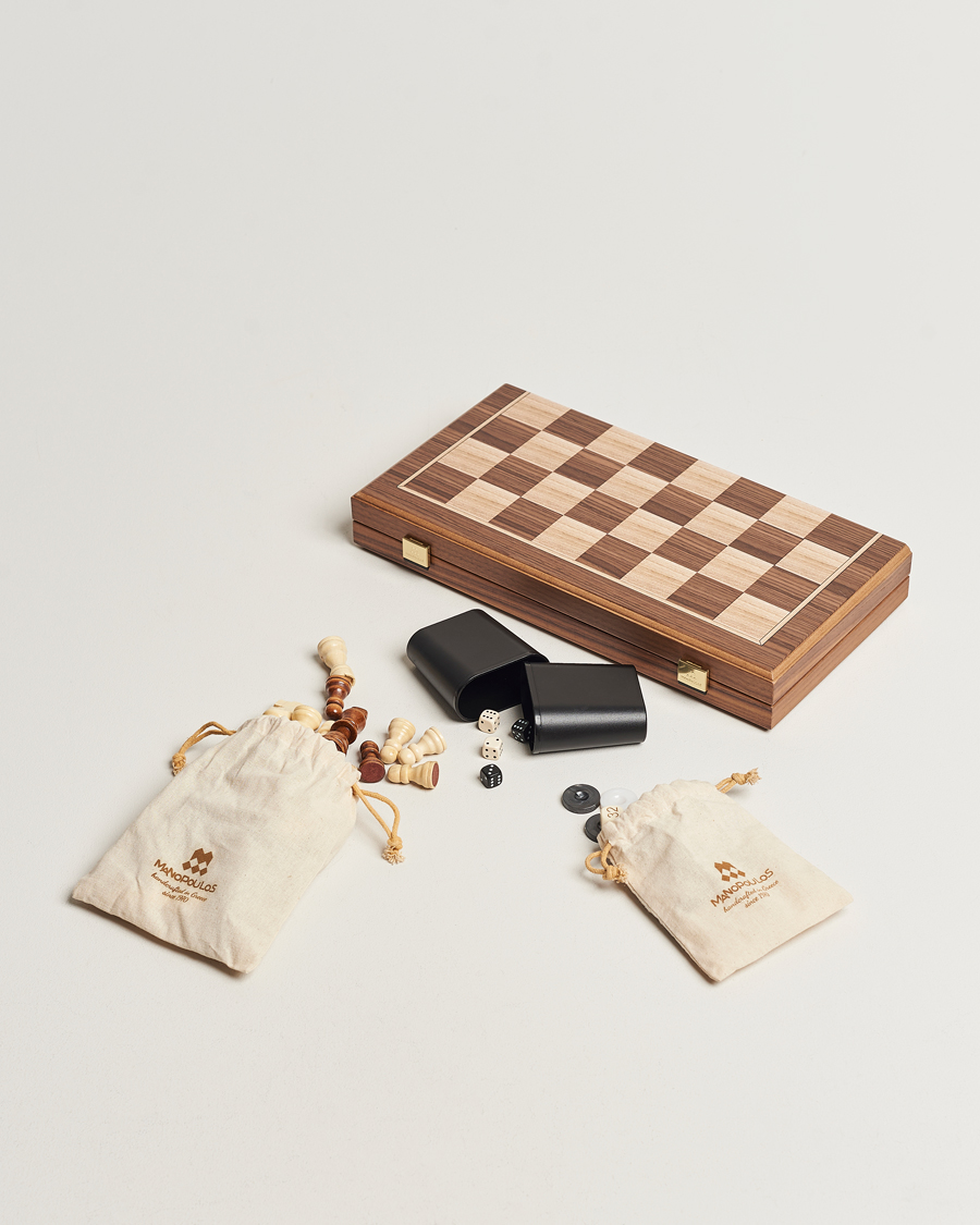 Herren | Spiel und Freizeit | Manopoulos | Walnut Chess & Backgammon