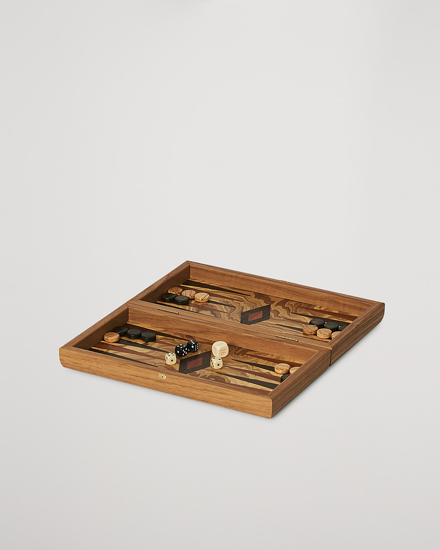 Herren | Spiel und Freizeit | Manopoulos | Olive Burl Small Backgammon