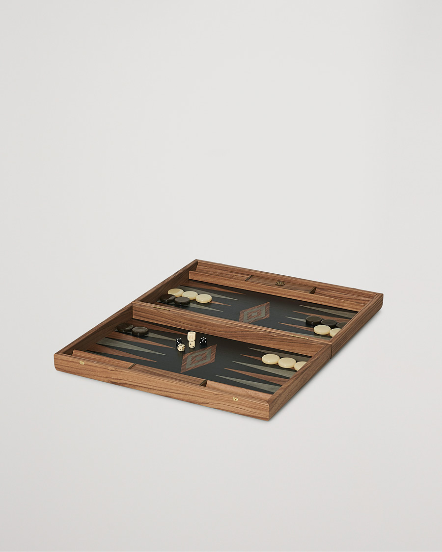 Herren | Manopoulos Walnut & Black Oak Large Backgammon | Manopoulos | Walnut & Black Oak Large Backgammon