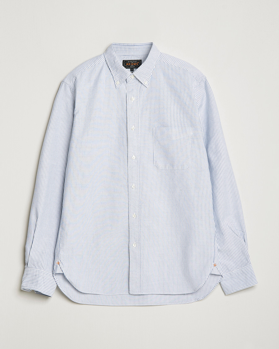 Herren | Hemden | BEAMS PLUS | Oxford Button Down Shirt Light Blue Stripe
