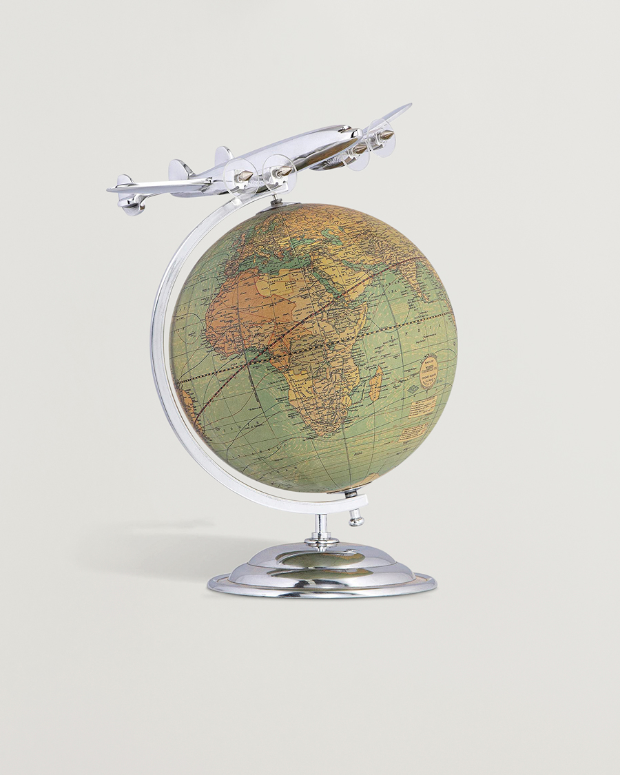 Herren | Dekoration | Authentic Models | On Top Of The World Globe and Plane Silver