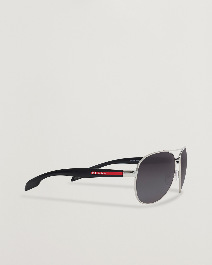 Herren | Prada Linea Rossa 0PS 53PS Polarized Sunglasses Silver | Prada Linea Rossa | 0PS 53PS Polarized Sunglasses Silver