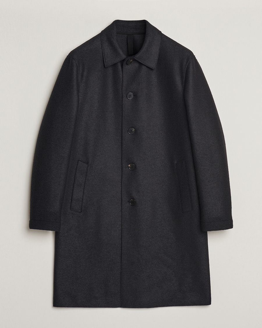 Herren | Jacken | Harris Wharf London | Pressed Wool Mac Coat Black