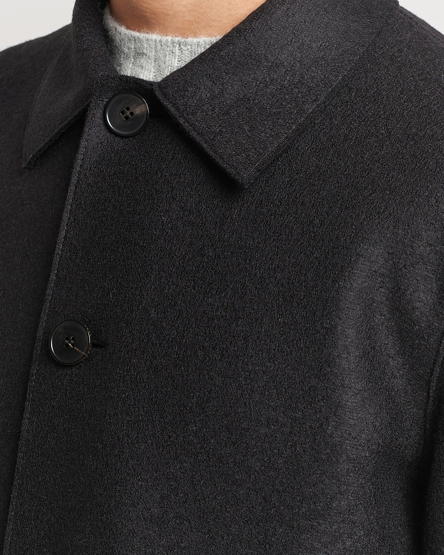 Herren | Jacken | Harris Wharf London | Pressed Wool Mac Coat Black