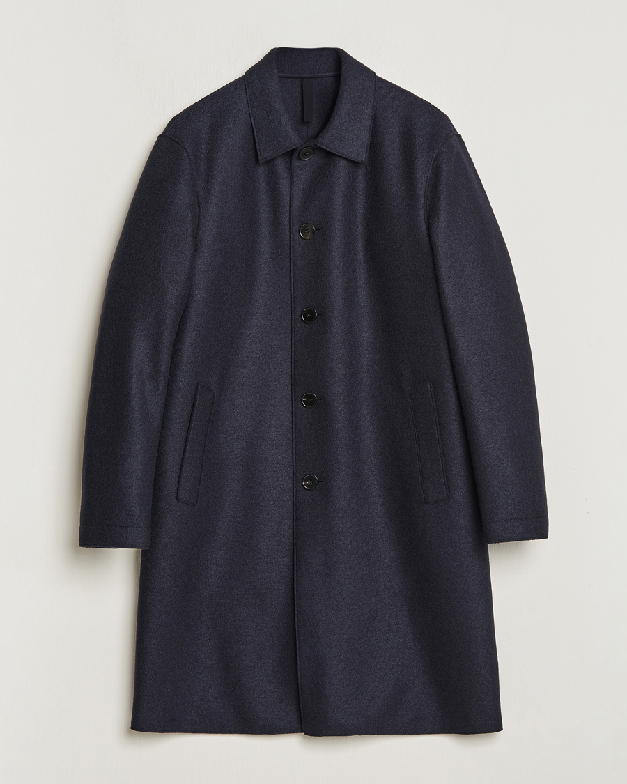 Herren | Jacken | Harris Wharf London | Pressed Wool Mac Coat Navy