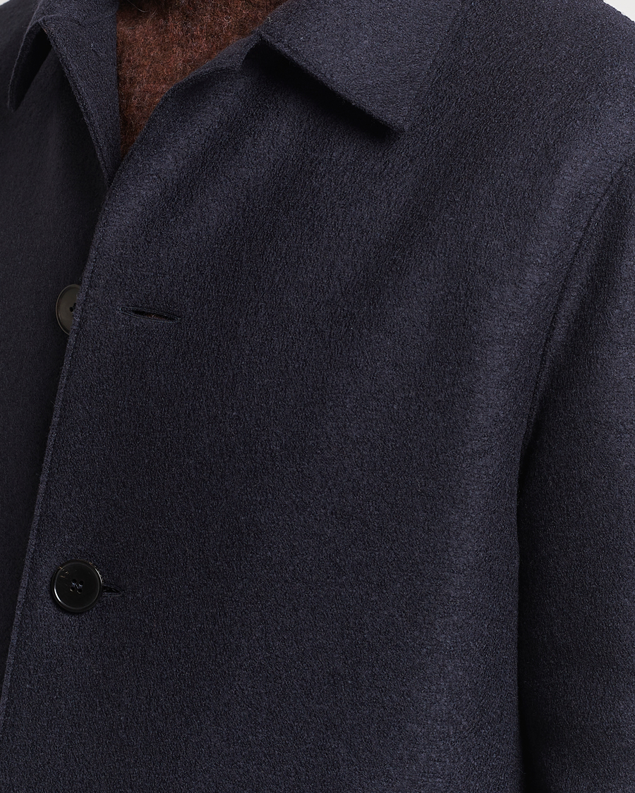 Herren | Jacken | Harris Wharf London | Pressed Wool Mac Coat Navy