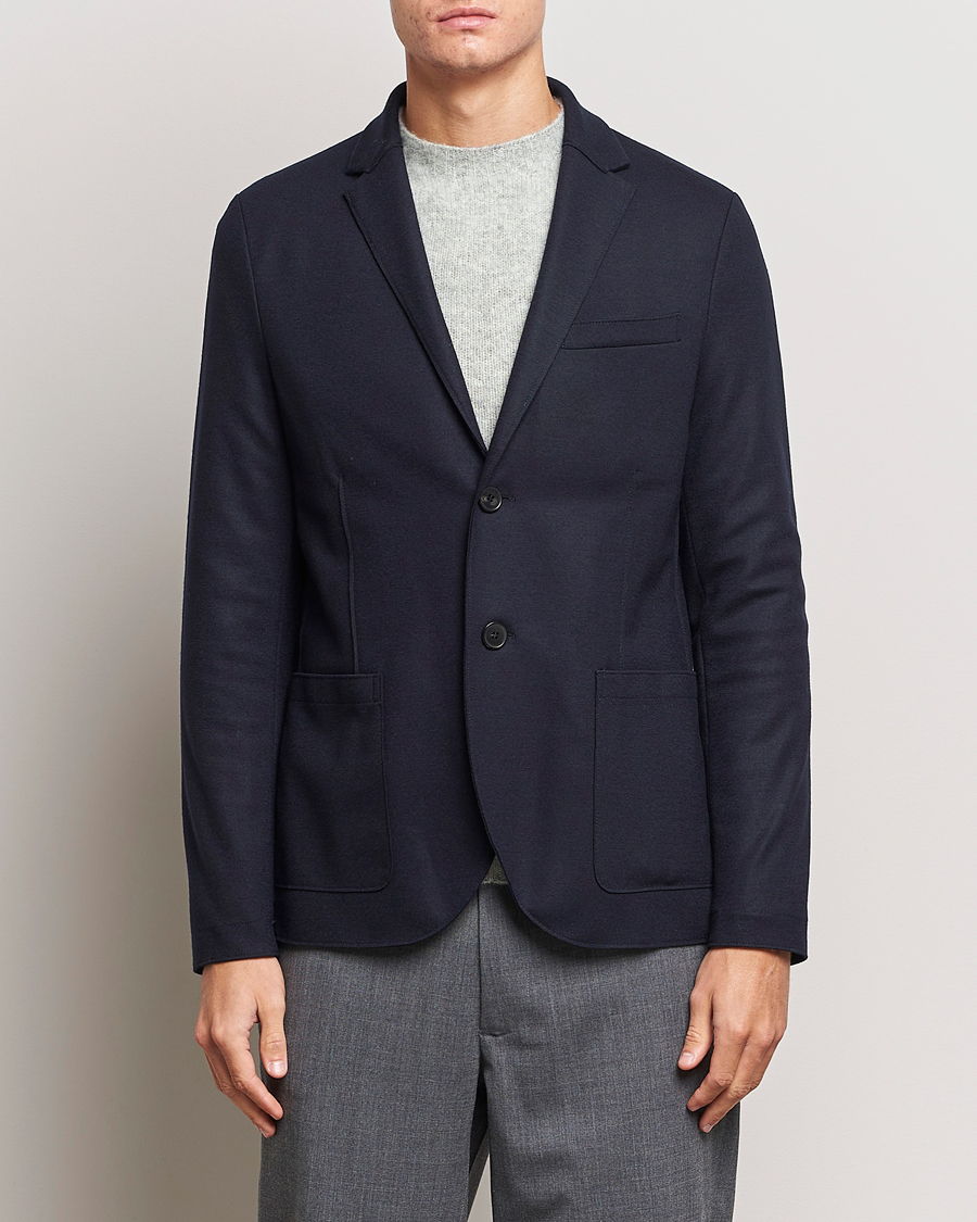 Herren | Sakkos | Harris Wharf London | Two Button Vented Superfine Merino Blazer Navy