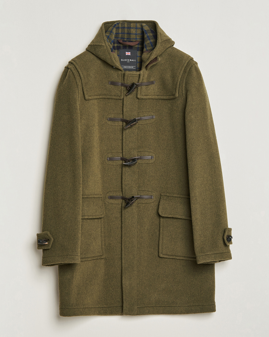 Herren | Jacken | Gloverall | Morris Duffle Coat Loden Green/Check