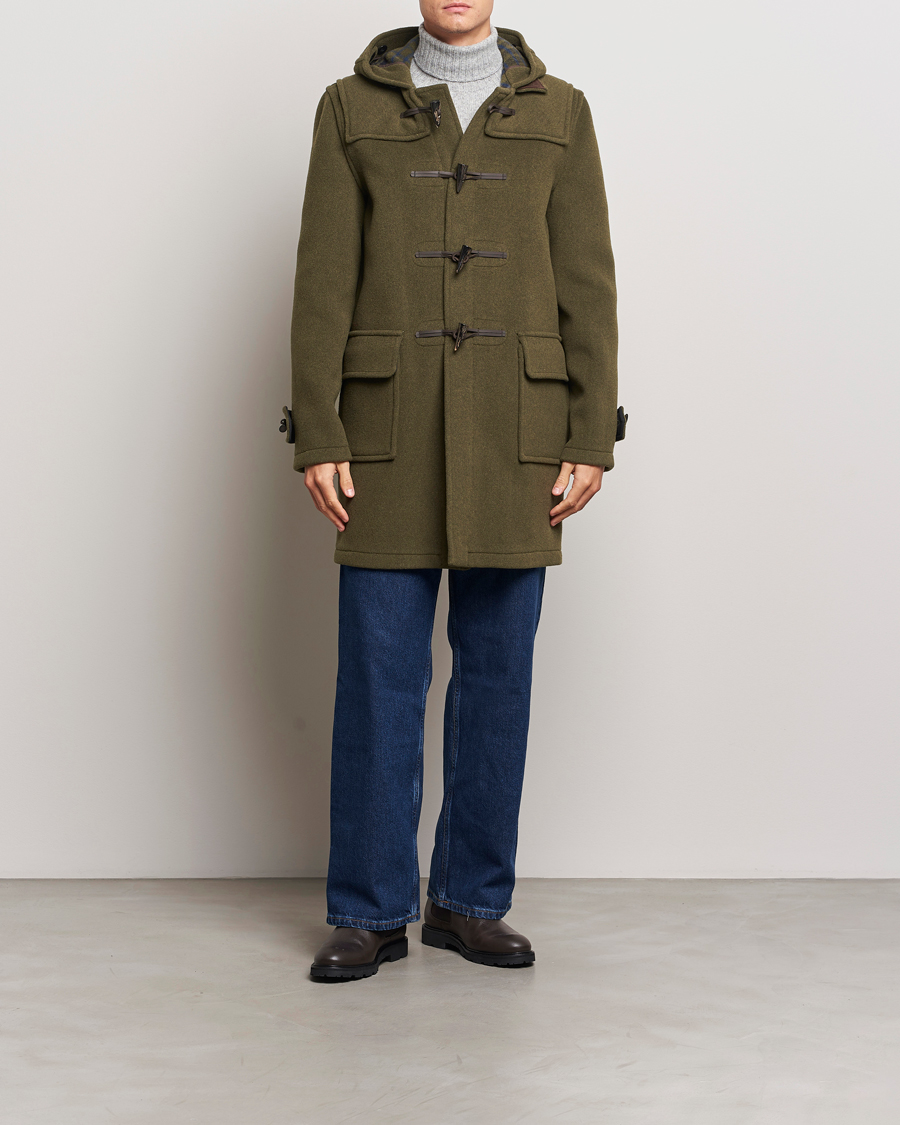 Herren | Jacken | Gloverall | Morris Duffle Coat Loden Green/Check