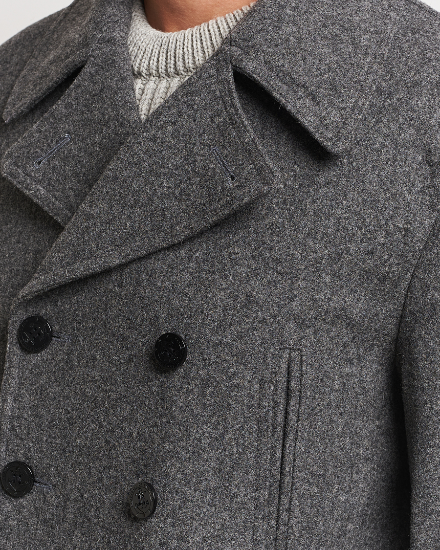 Herren | Jacken | Gloverall | Churchill Reefer Peacoat Grey