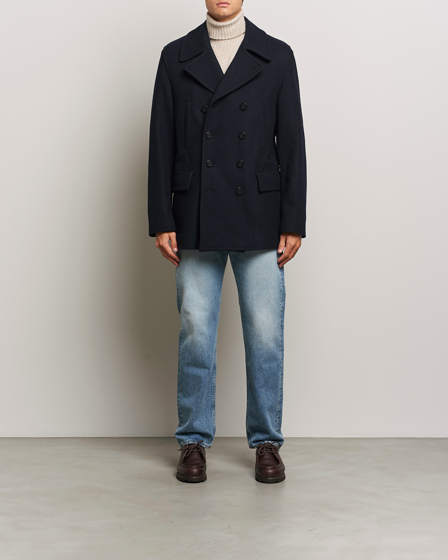 Herren | Jacken | Gloverall | Churchill Reefer Peacoat Navy