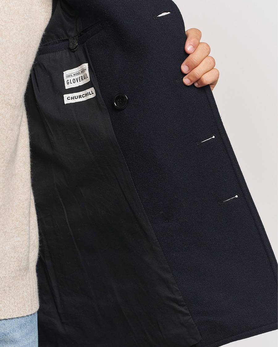 Herren | Jacken | Gloverall | Churchill Reefer Peacoat Navy