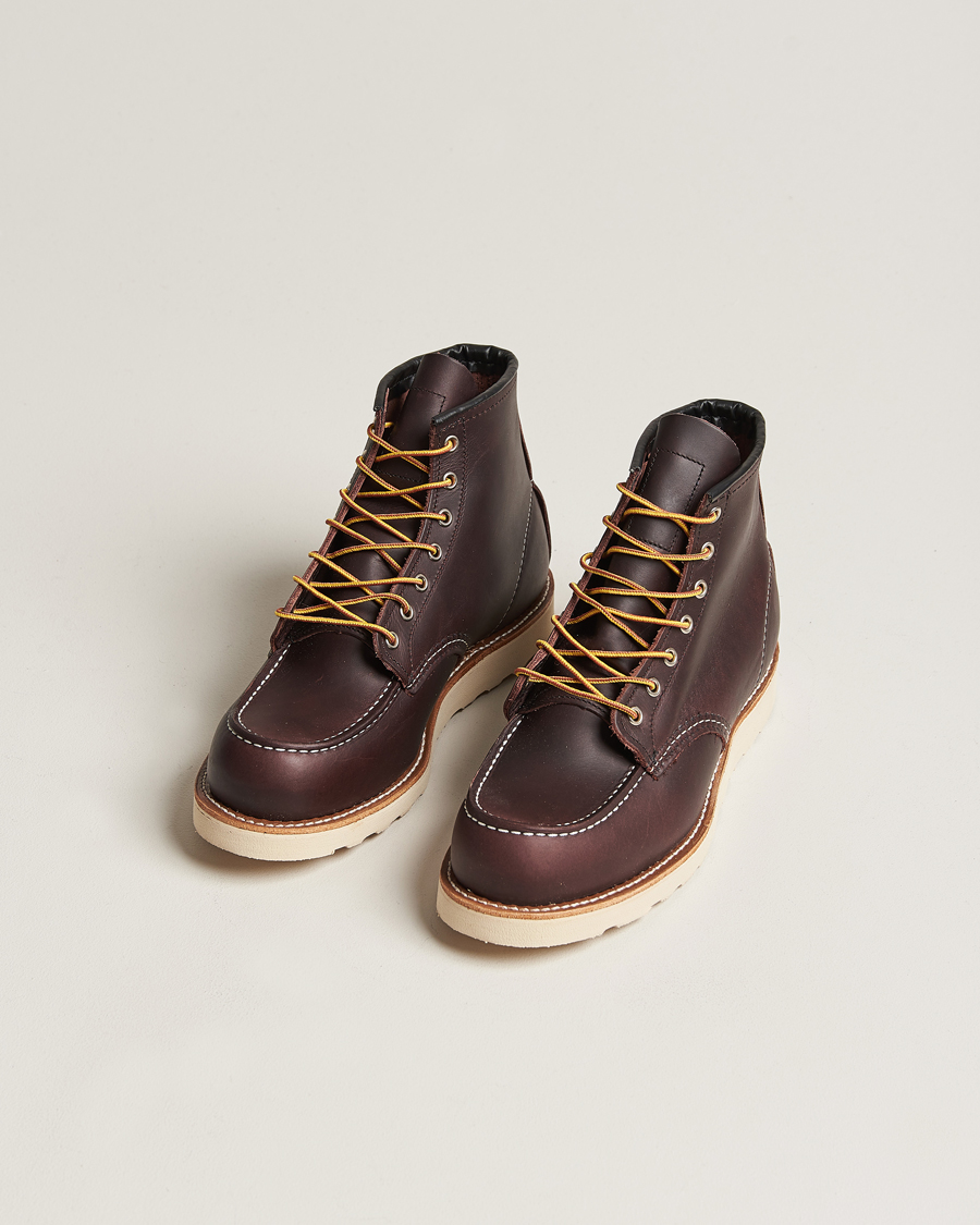 Herren | Schnürboots | Red Wing Shoes | Moc Toe Boot Black Cherry Excalibur Leather