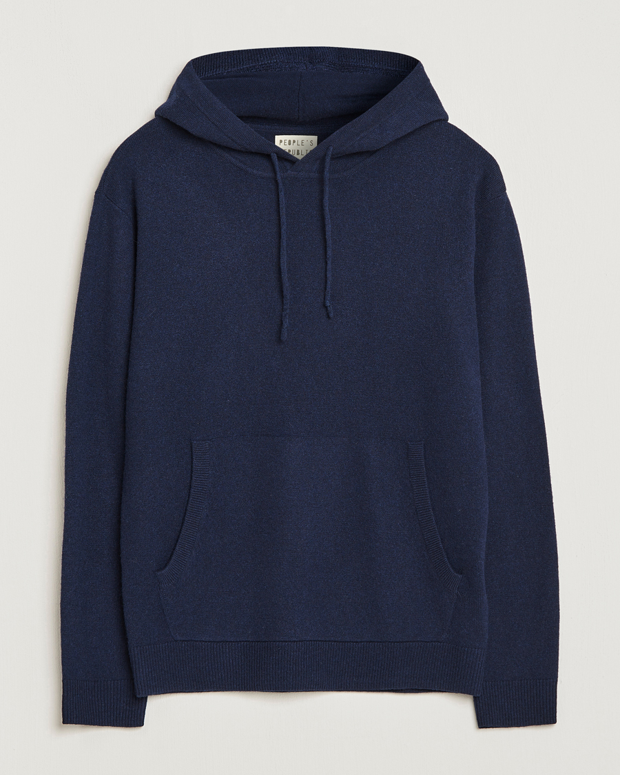 Herren | Pullover | People's Republic of Cashmere | Cashmere Hoodie Navy