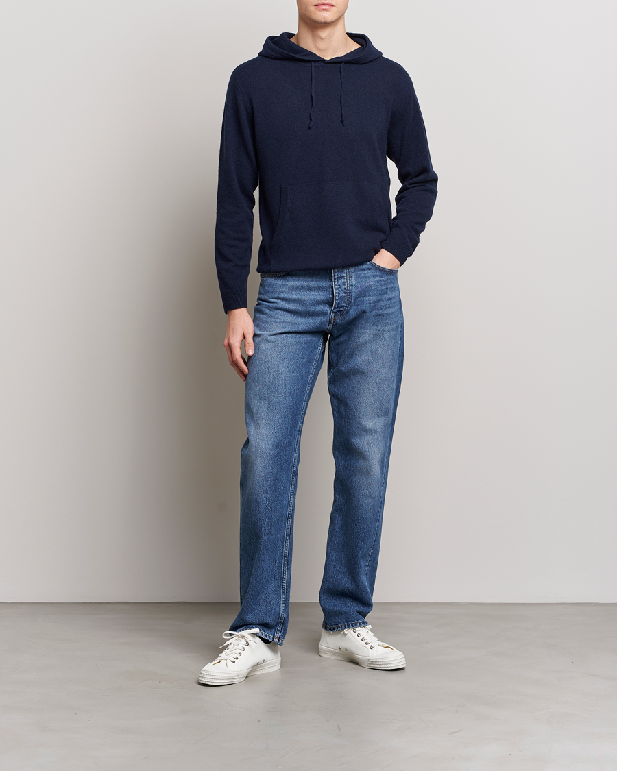 Herren | Pullover | People's Republic of Cashmere | Cashmere Hoodie Navy