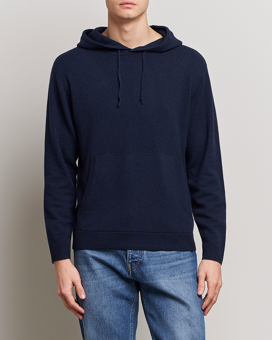 Herren | Pullover | People's Republic of Cashmere | Cashmere Hoodie Navy