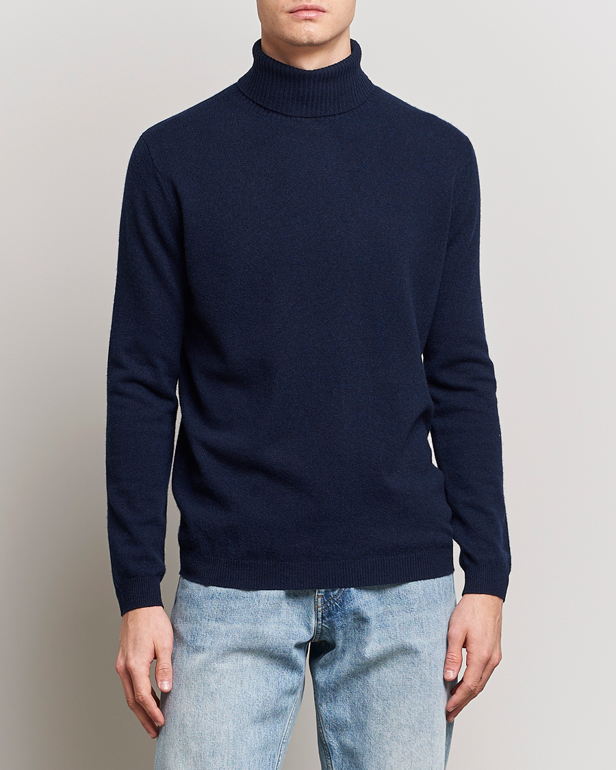 Herren | Pullover | People's Republic of Cashmere | Cashmere Turtleneck Navy