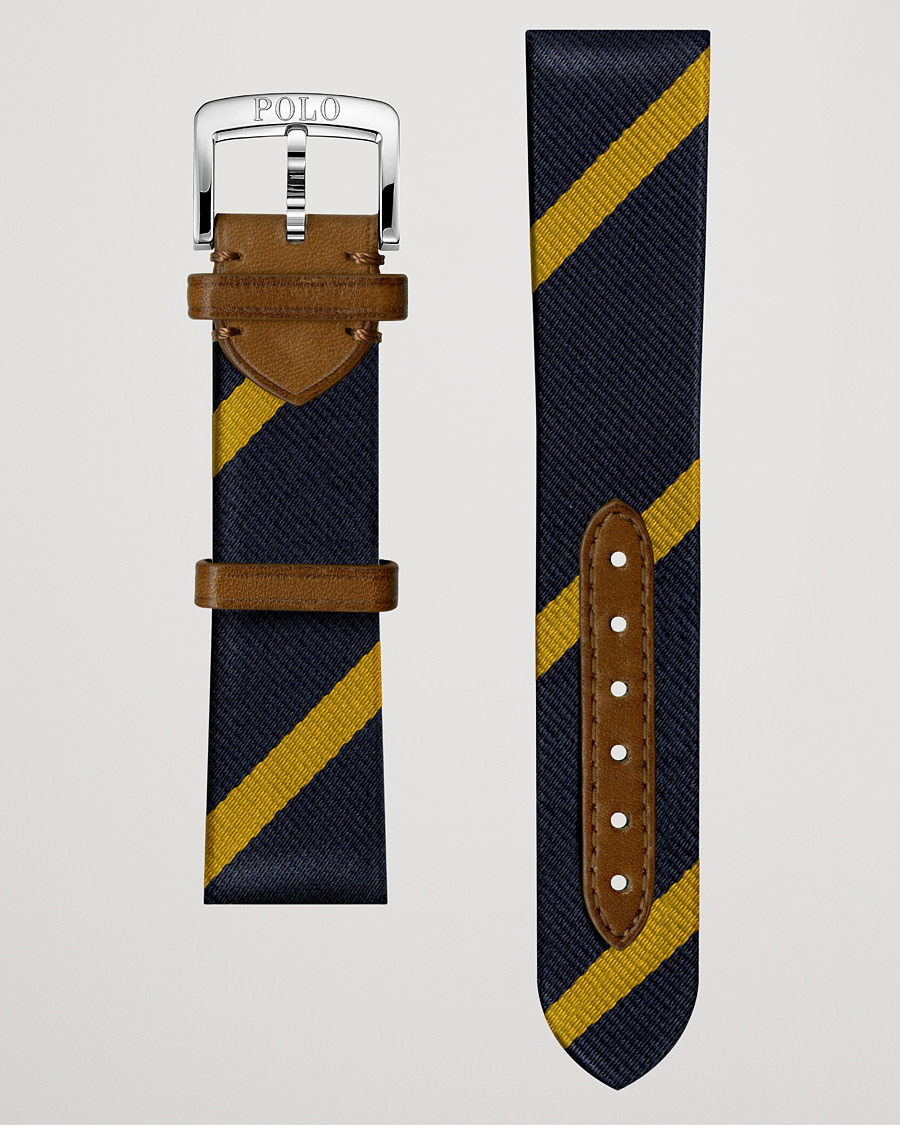Herren | Polo Ralph Lauren Sporting Silk Strap Navy/Gold | Polo Ralph Lauren | Sporting Silk Strap Navy/Gold
