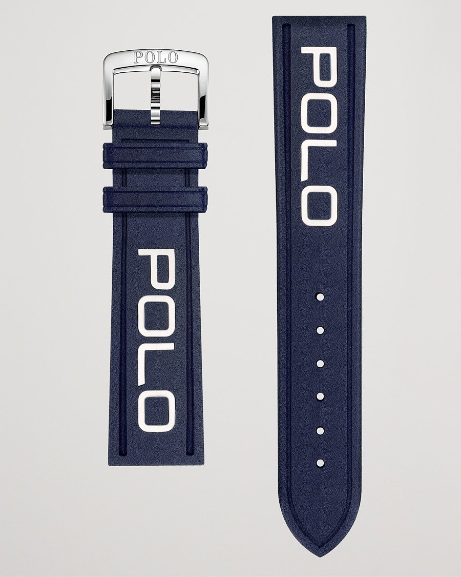 Herren | Polo Ralph Lauren Sporting Rubber Strap Blue/White | Polo Ralph Lauren | Sporting Rubber Strap Blue/White
