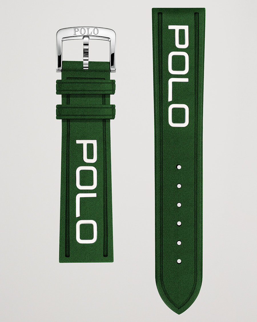 Herren | Polo Ralph Lauren Sporting Rubber Strap Green/White | Polo Ralph Lauren | Sporting Rubber Strap Green/White