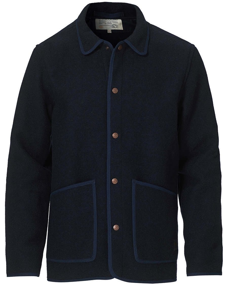 Herren | Jacken | Nudie Jeans | Fred Boiled Wool Jacket Navy