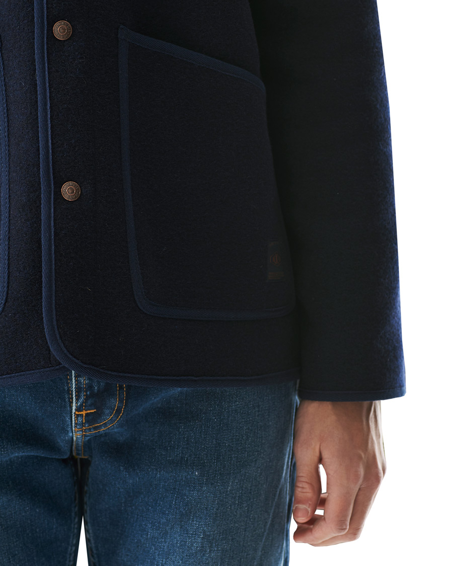Herren | Jacken | Nudie Jeans | Fred Boiled Wool Jacket Navy