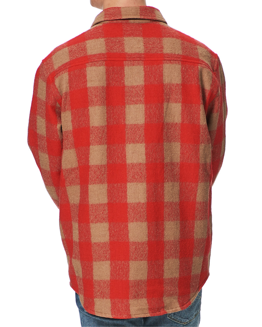 Herren | Hemden | J.Lindeberg | Gingham Wool Loose Fit Overshirt Red Bell