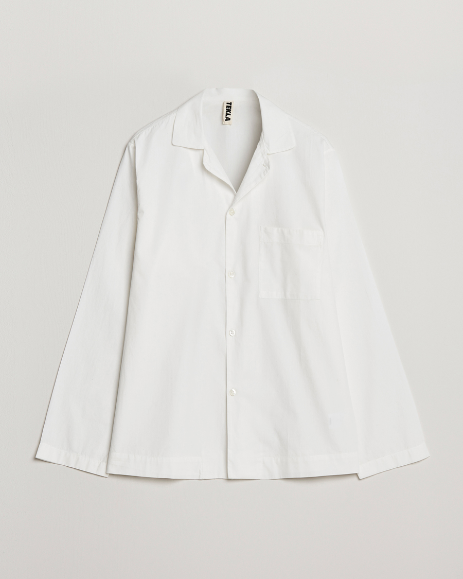 Herren | Schlafanzüge & Bademäntel | Tekla | Poplin Pyjama Shirt Alabaster White