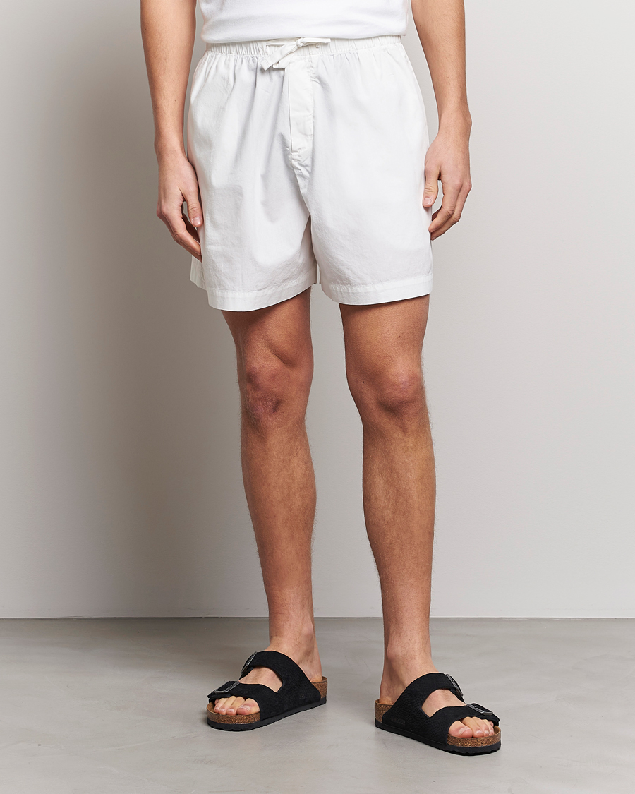 Herren | Tekla Poplin Pyjama Shorts Alabaster White | Tekla | Poplin Pyjama Shorts Alabaster White