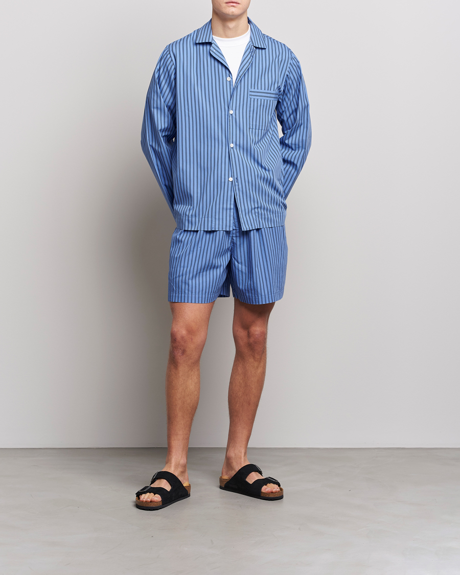 Herren | Tekla Poplin Pyjama Shorts Boro Stripes | Tekla | Poplin Pyjama Shorts Boro Stripes