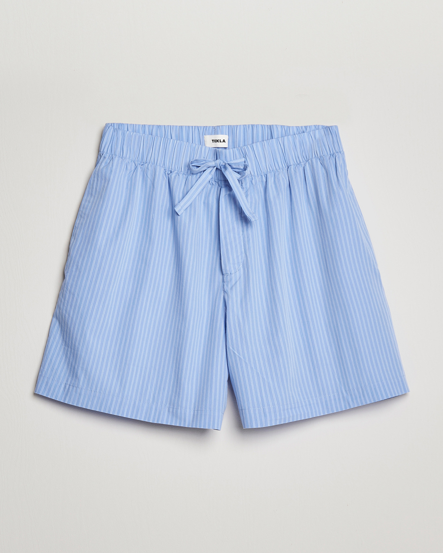 Herren | Schlafanzüge & Bademäntel | Tekla | Poplin Pyjama Shorts Pin Stripes