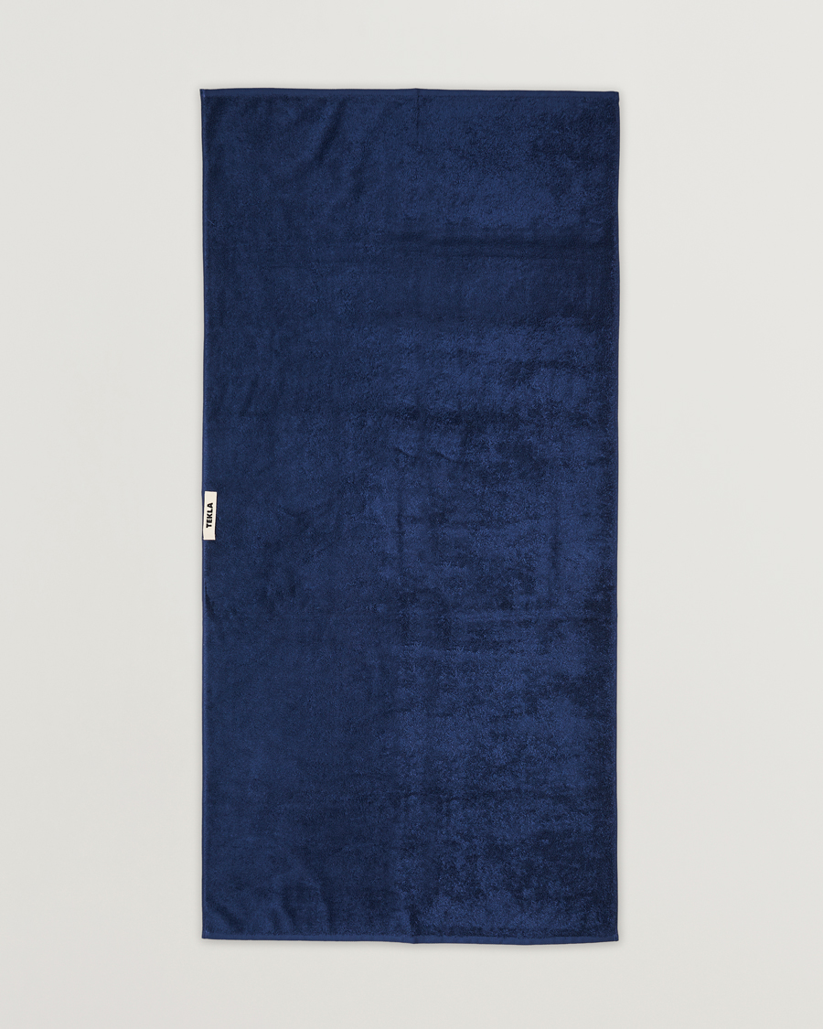 Herren | Tekla Organic Terry Bath Towel Navy | Tekla | Organic Terry Bath Towel Navy
