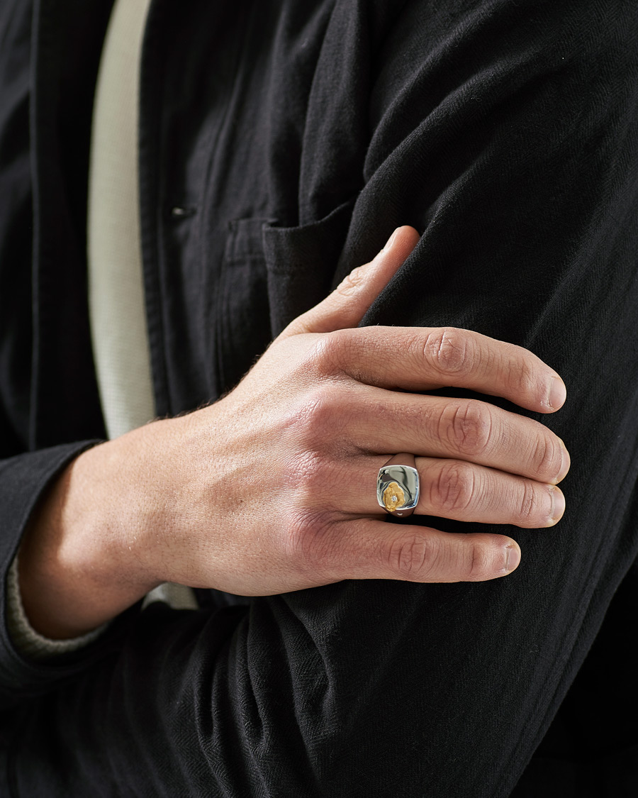 Herren | Accessoires | Tom Wood | Mined Ring Large Diamond Silver