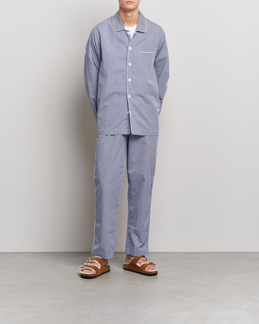 Herren | Schlafanzüge & Bademäntel | Nufferton | Alf Checked Pyjama Set Blue/White