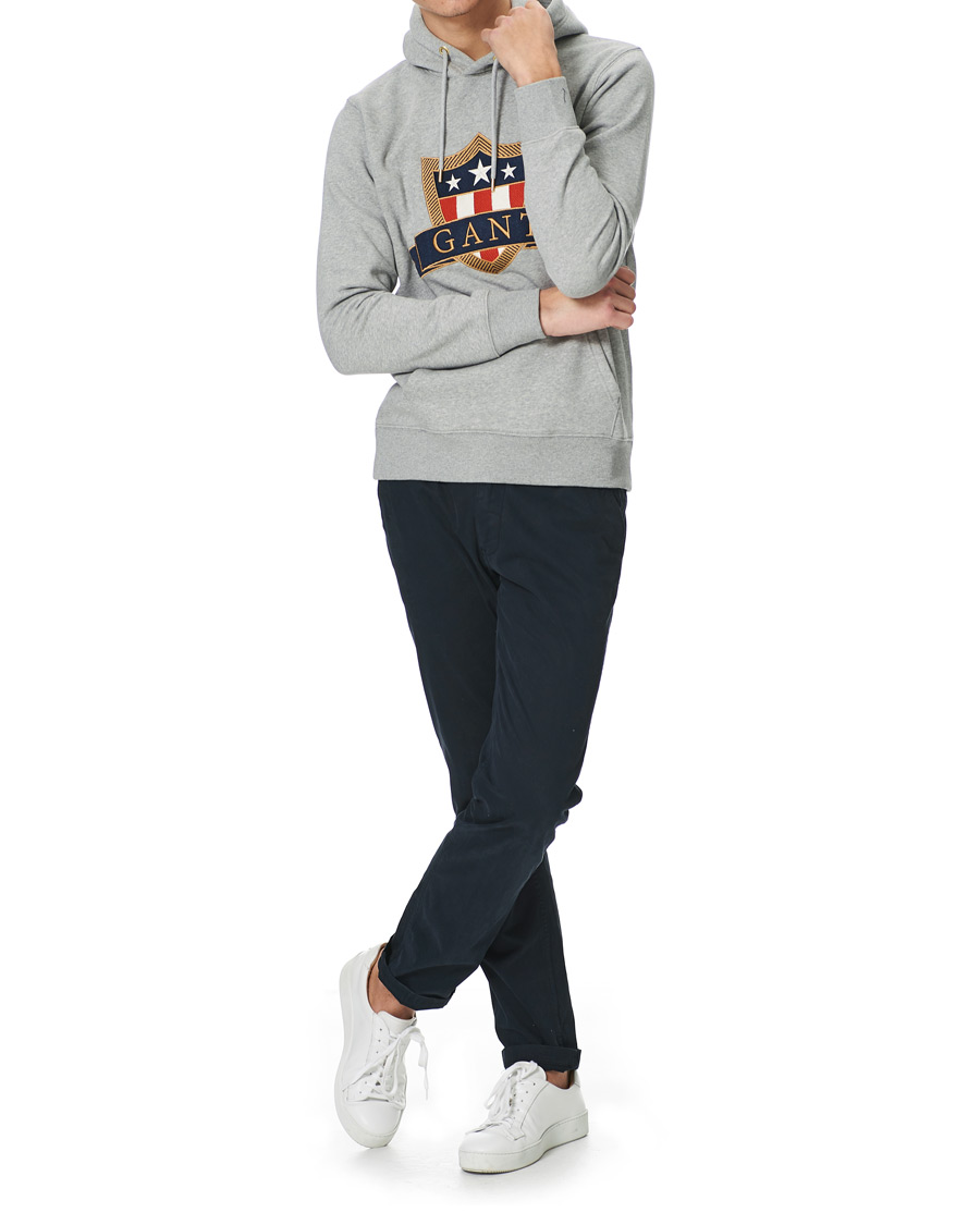 Herren | Pullover | GANT | Banner Shield Hoodie Grey Melange