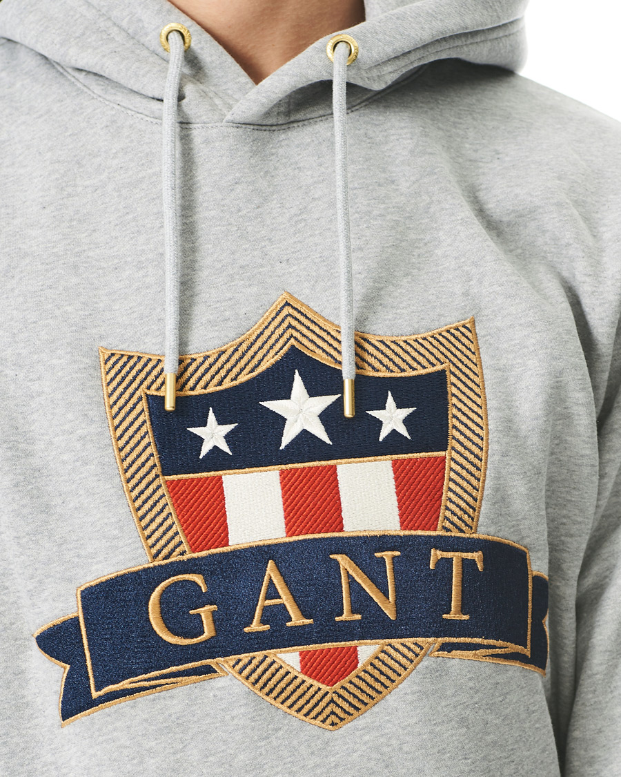 Herren | Pullover | GANT | Banner Shield Hoodie Grey Melange
