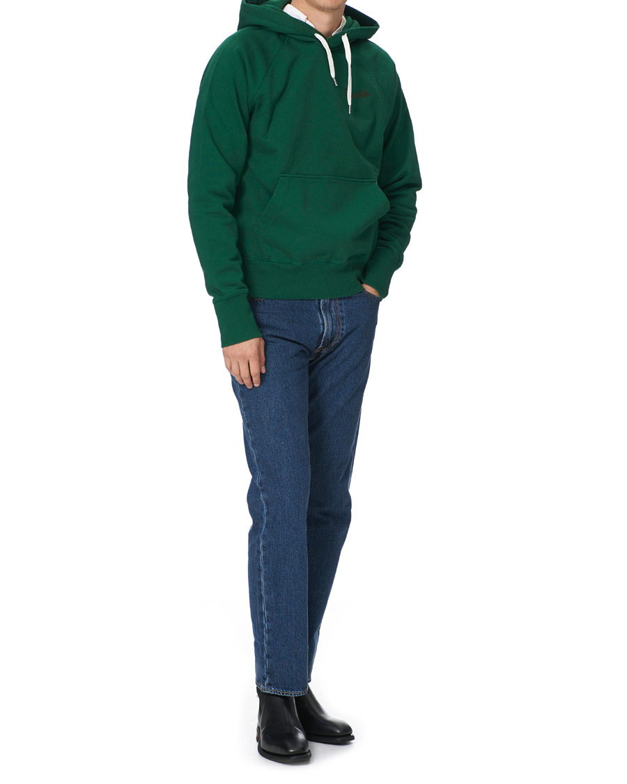 Herren | Pullover | Drake's | Hooded Cotton Sweatshirt Green