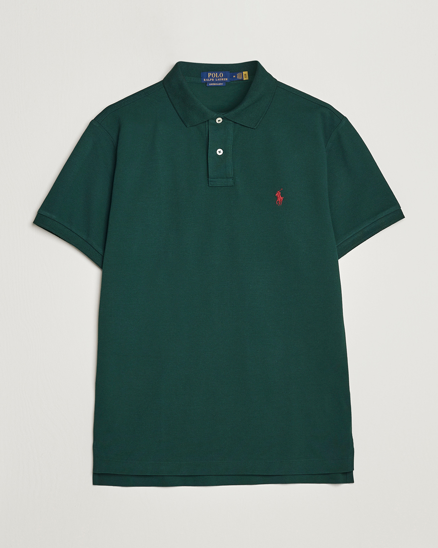 Herren | Poloshirts | Polo Ralph Lauren | Custom Slim Fit Polo College Green