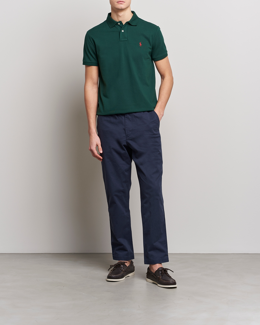 Herren | Poloshirts | Polo Ralph Lauren | Custom Slim Fit Polo College Green