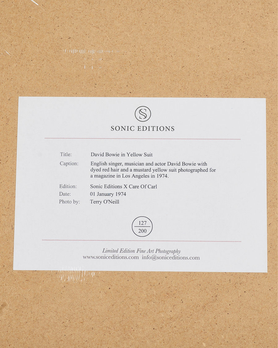 Herren | Geschenkideen zu Weihnachten | Sonic Editions | Framed David Bowie In Yellow Suit